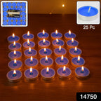Close-up of mix color scented tea light candles arranged for festive decoration