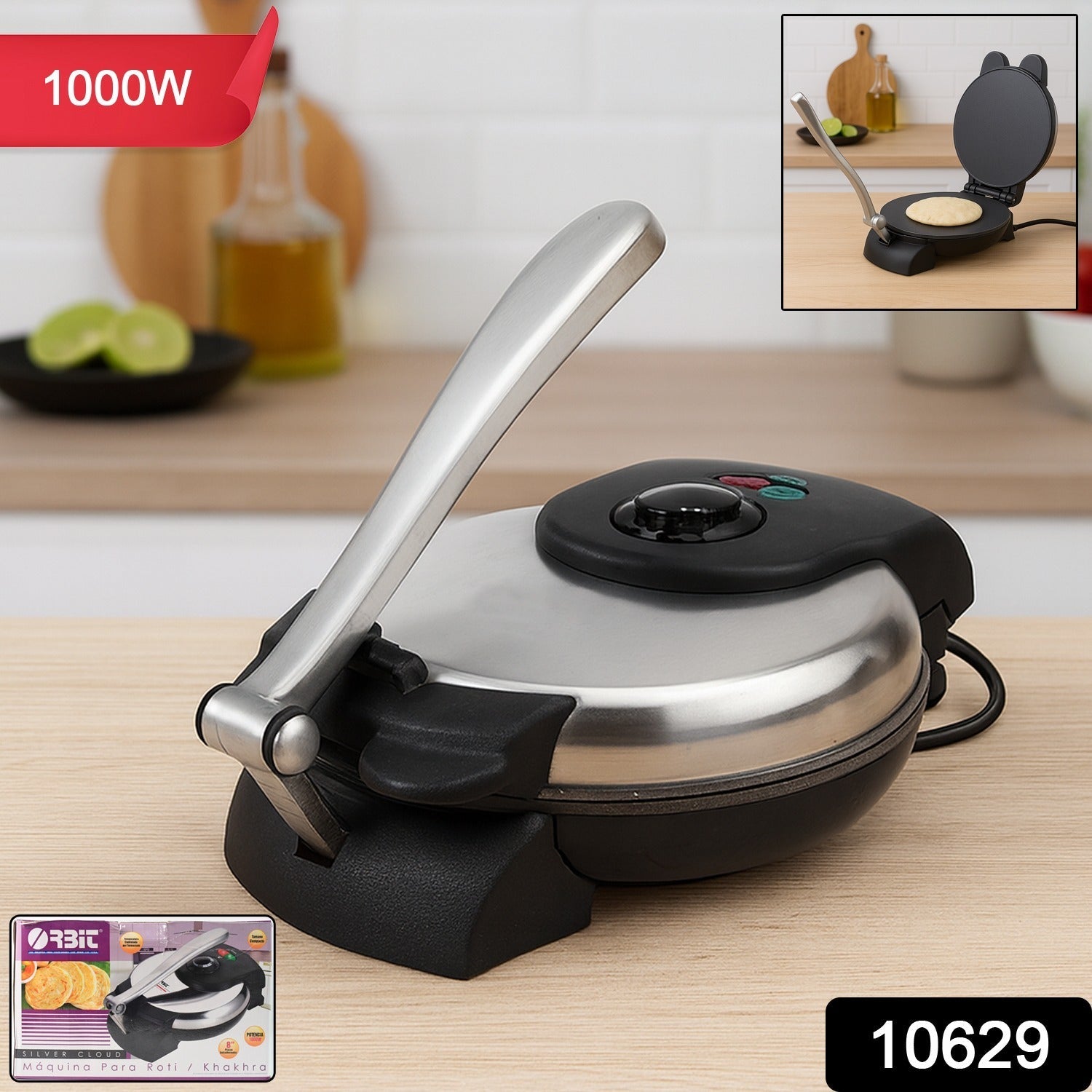Khakra maker flatbread press machine with non-stick surface for even cooking
