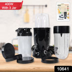 Orbit 400W bullet mixer grinder with 3 jars on kitchen counter