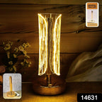 Modern crystal table lamp with translucent acrylic shade and USB charging feature