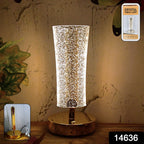 Decorative crystal LED table lamp with sparkle design on bedroom table
