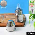 Premium stainless steel baby feeding bottle for infants and newborns