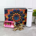 Premium rose almonds gift hamper box with festive packaging