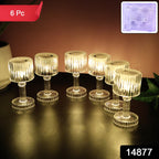 Decorative LED crystal-effect table lamps creating warm ambient lighting