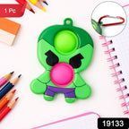 Close-up of keychain clip attached to Silicone Pop It fidget toy