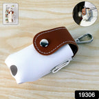 Golf tees holder pouch clipped to golf bag with a carabiner for easy access