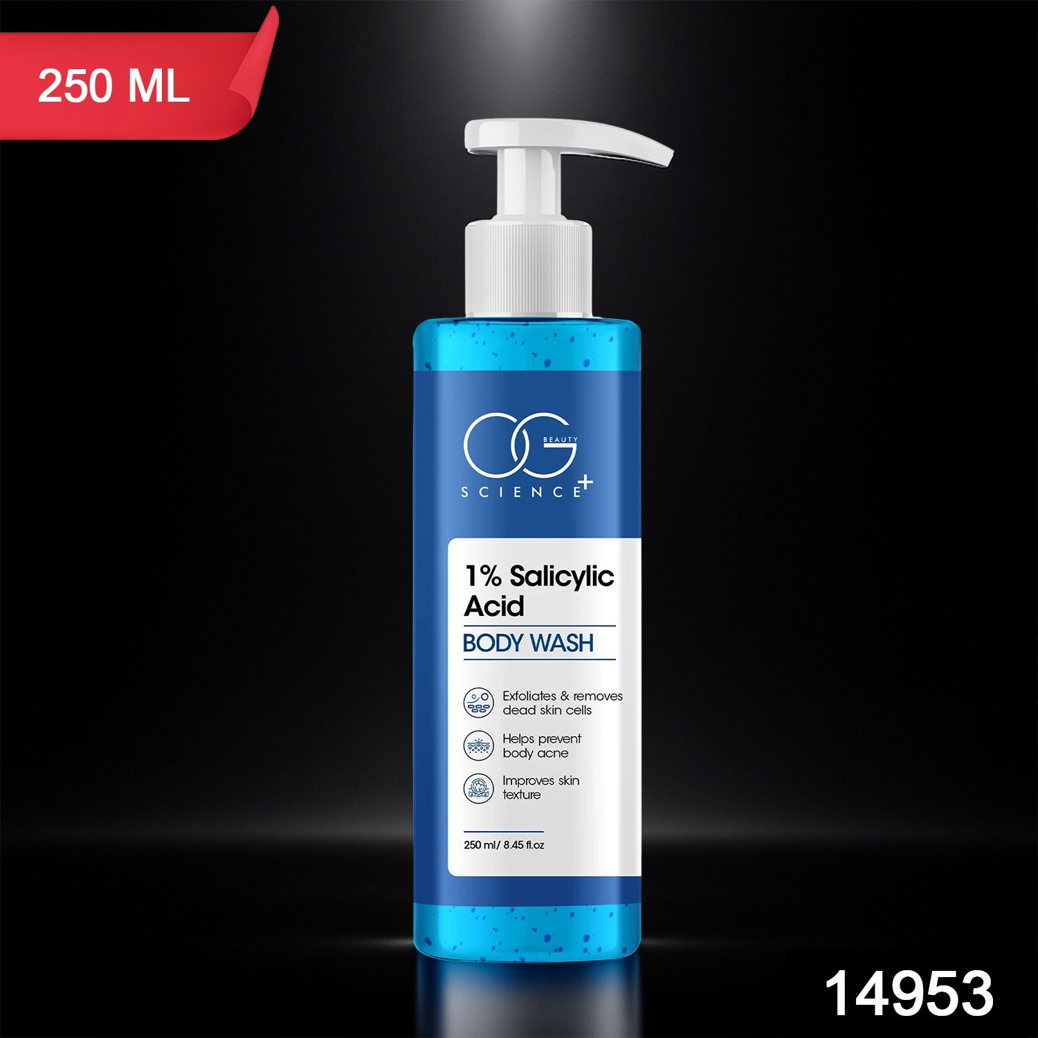 Professional 1% salicylic acid body wash gel for acne-prone skin