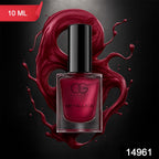 Classic scarlet red shade in Metallica Nail Polish with bold pigment