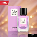 Charade Eau De Parfum 50ml transparent bottle with amber liquid inside