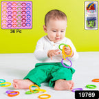Educational interlocking link toys for babies promoting motor skills