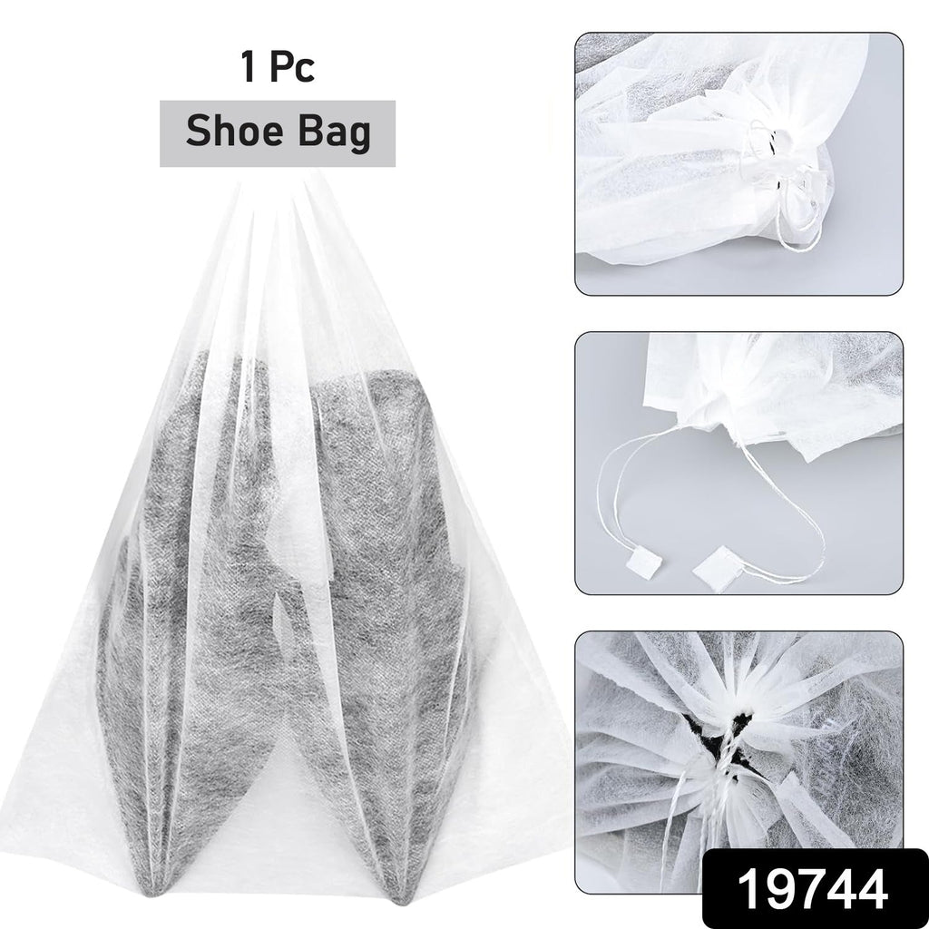 Close-up of durable non-woven fabric shoe storage bag