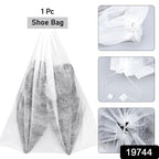 Close-up of durable non-woven fabric shoe storage bag
