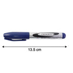 Blue permanent marker pen packaging and product view