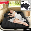 Inflatable travel car bed mattress with pillows inside SUV boot