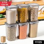 Stackable plastic kitchen storage containers set for pantry organization