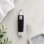 Detailed close-up image of the ear and nose hair trimmer's cutting head.