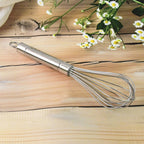 Polished stainless steel balloon whisk for sauces and batter mixing