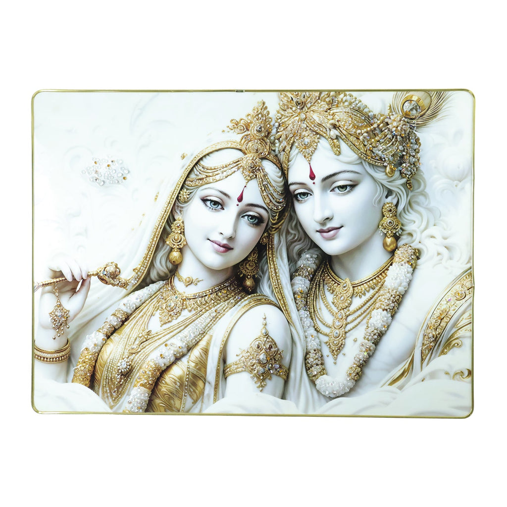 Religious Radha Krishna wall decoration for home temple