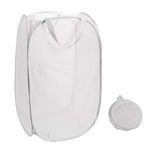 Organizing clothes with collapsible mesh laundry hamper