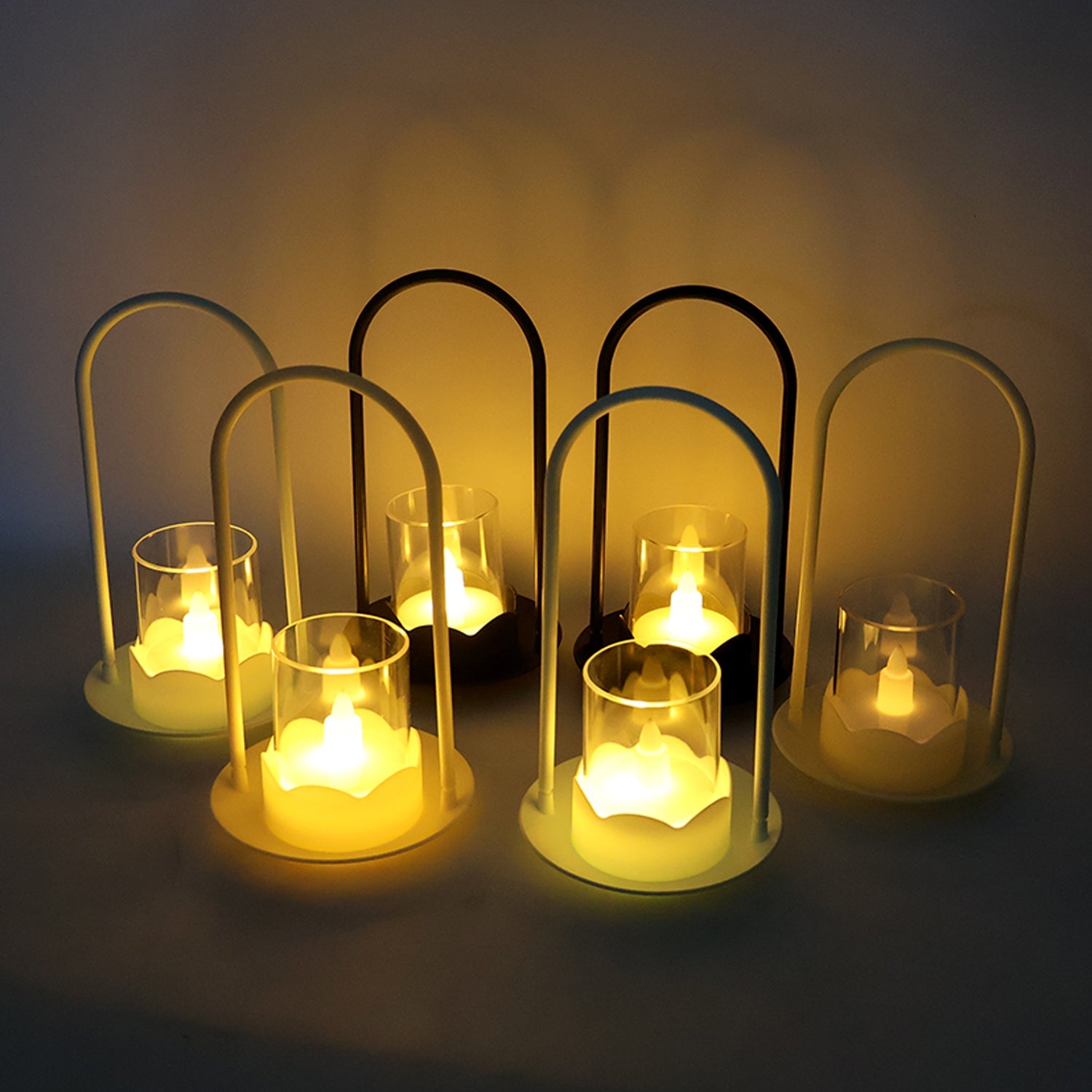 Decorative flameless LED candle showcasing wind light design