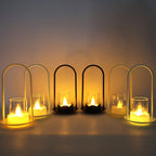 Decorative plastic flameless LED candle lights with lantern design