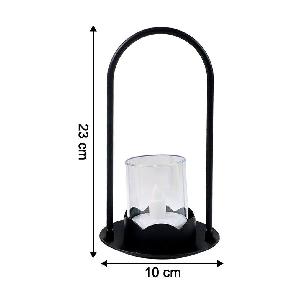 Wind light style flameless LED candle showing warm flickering light