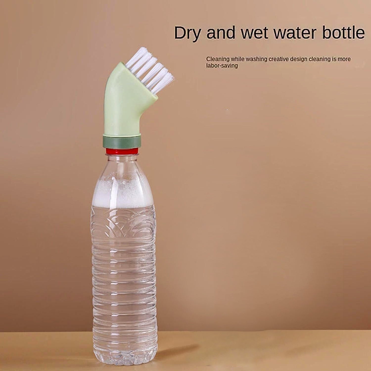 Ergonomic cleaning brush with firm nylon bristles and built-in scraper for tough dirt removal