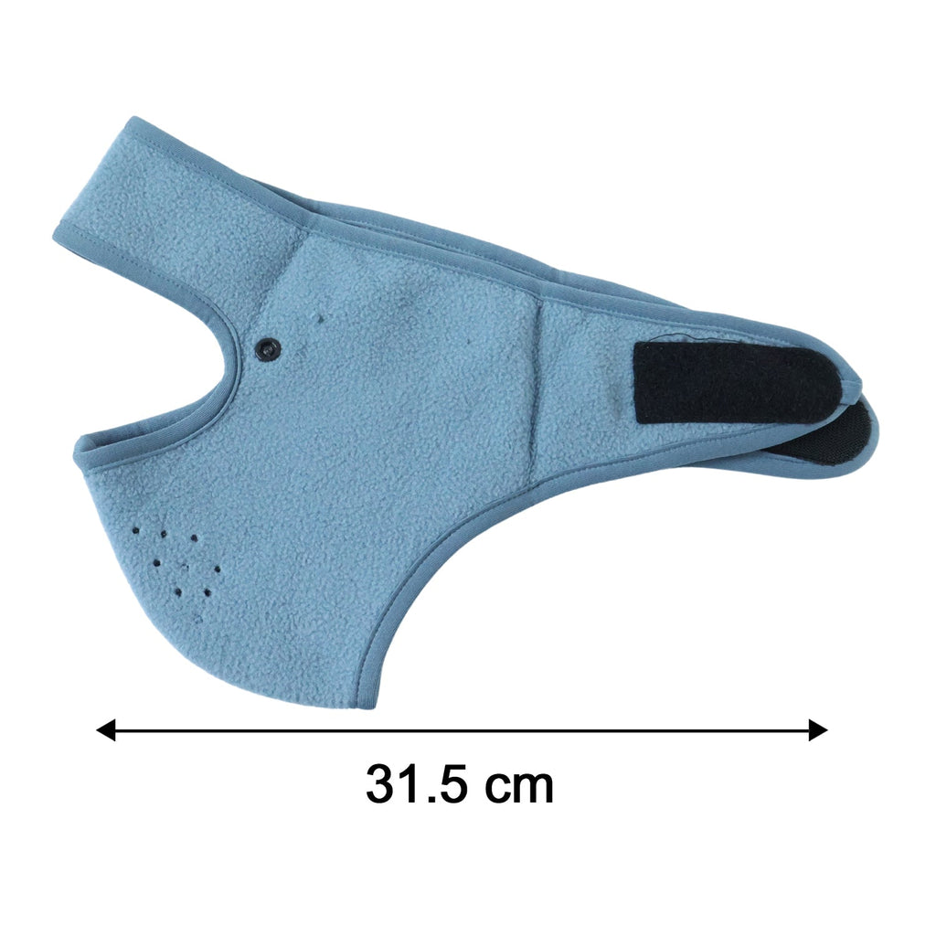 Size illustration of the big size face mask with eye shield