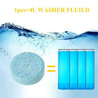 Effervescent cleaning tablets for car windshield washer