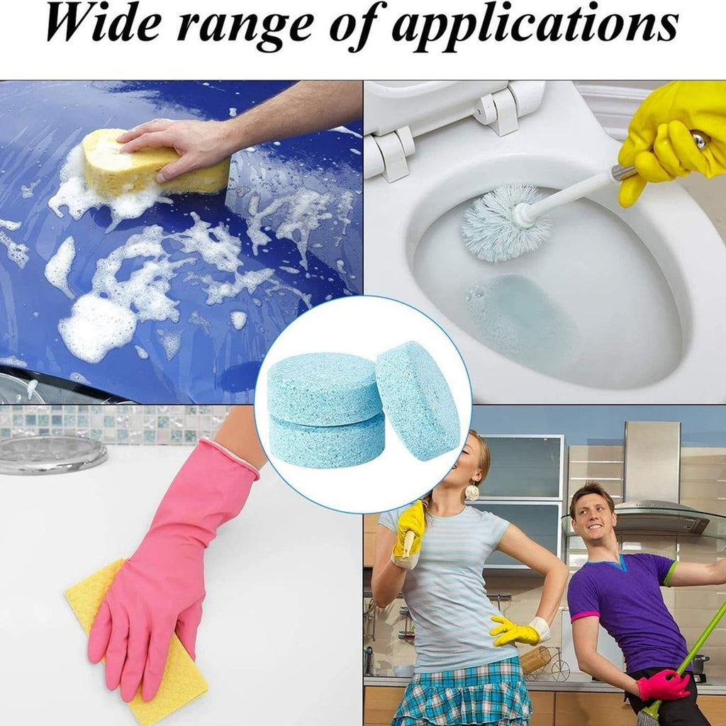 Effective vehicle glass cleaning tablets