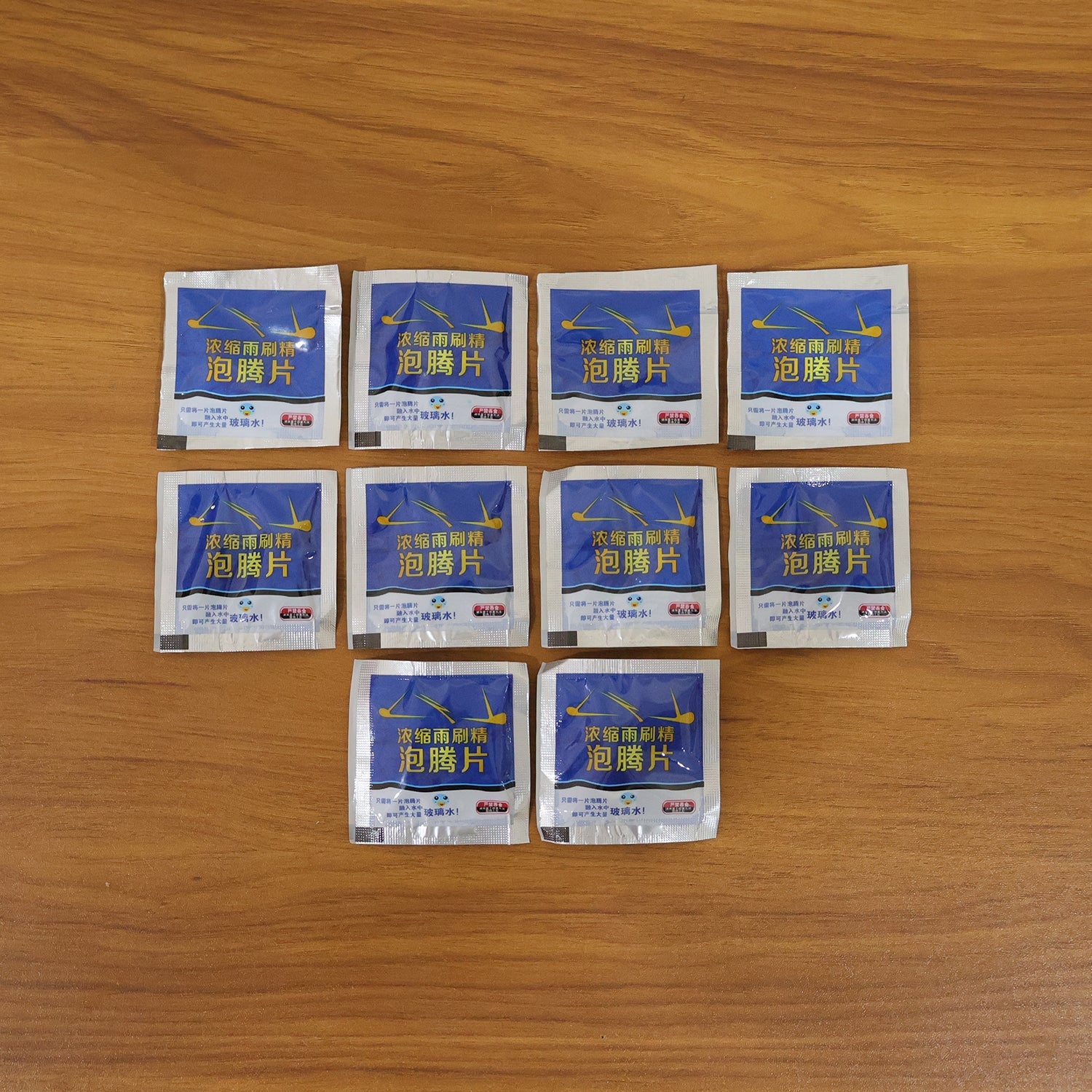 Pack of windshield washer tablets for cars and bikes