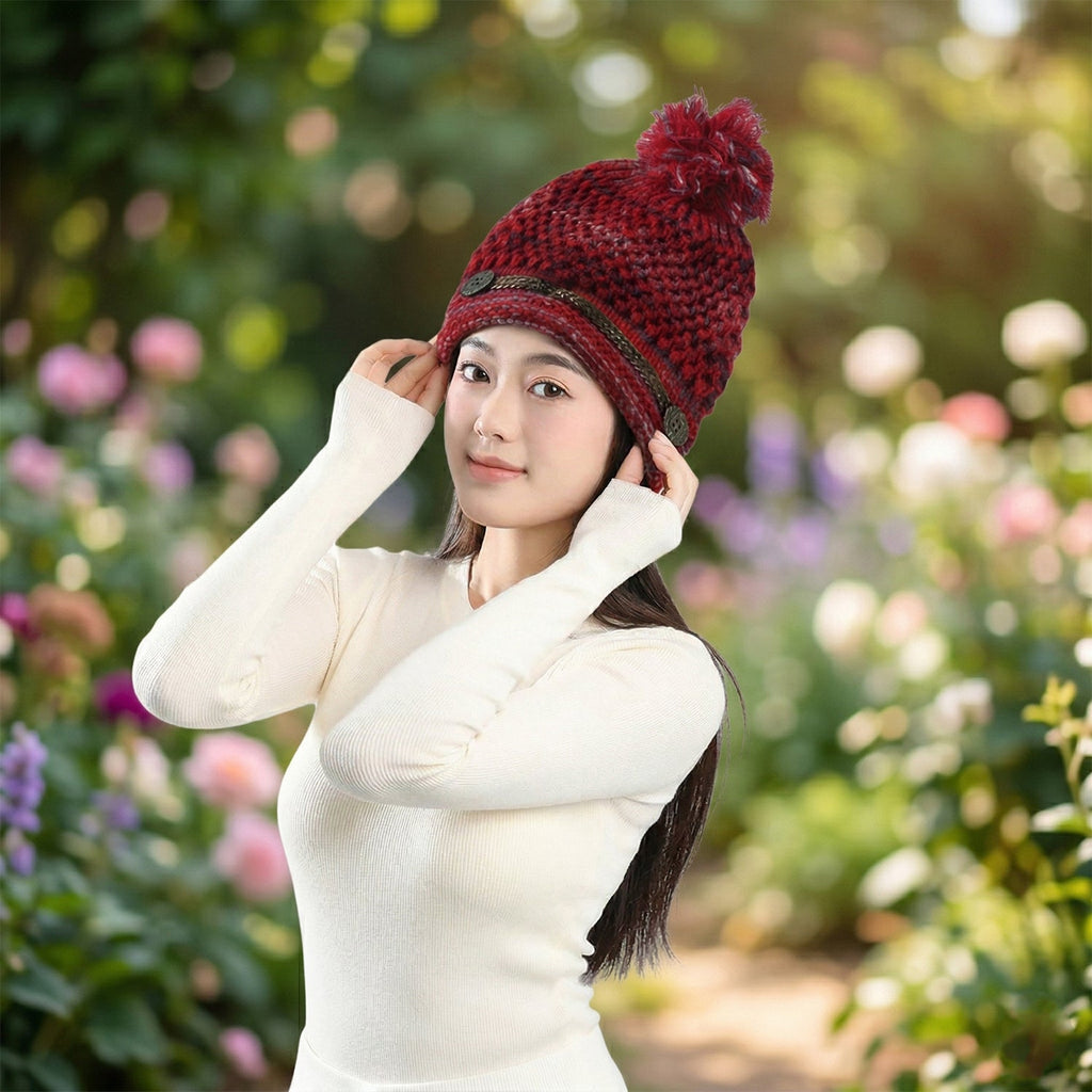 Comfortable woolen winter hat for unisex cold weather use
