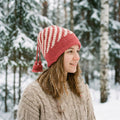 Stylish winter woolen knitted cap for men and women with pom-pom detail