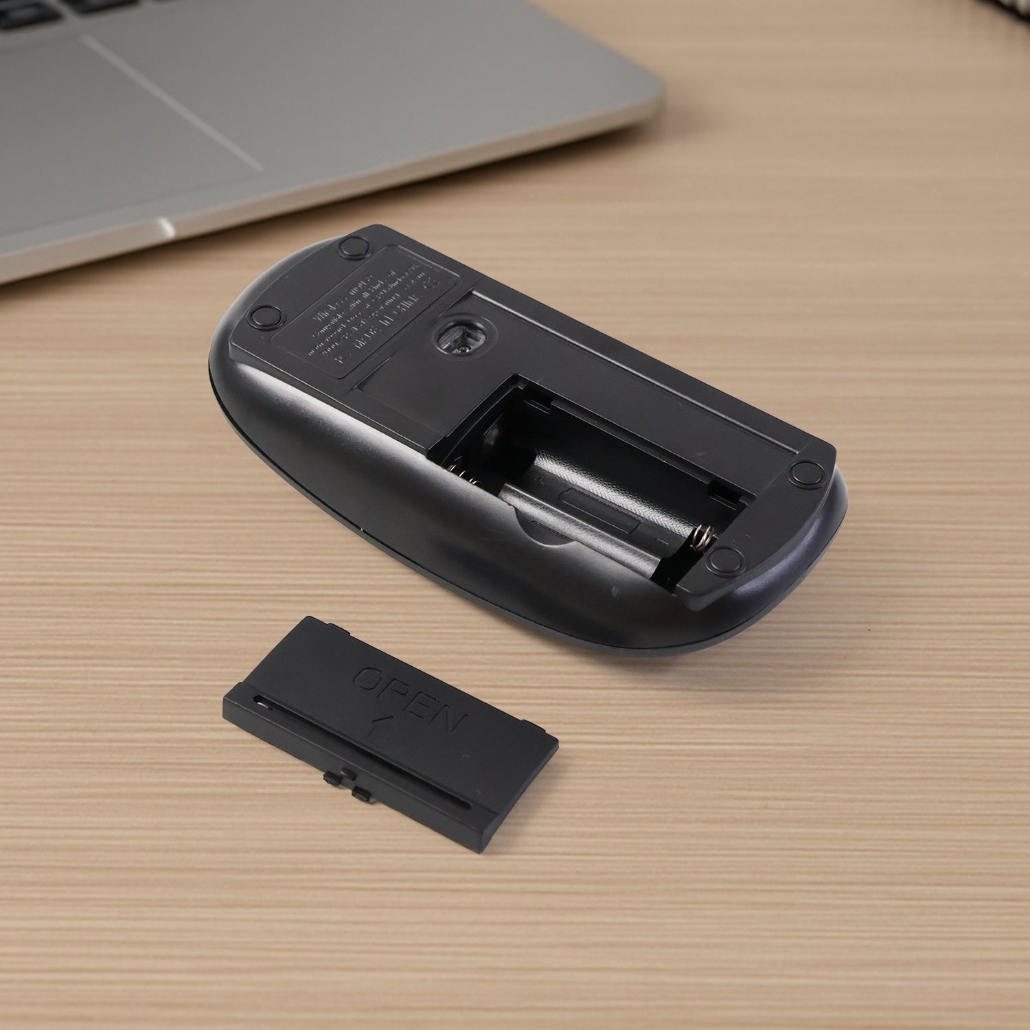 Alternative angle of the sleek Wireless Mouse, emphasizing its smooth, matte finish.