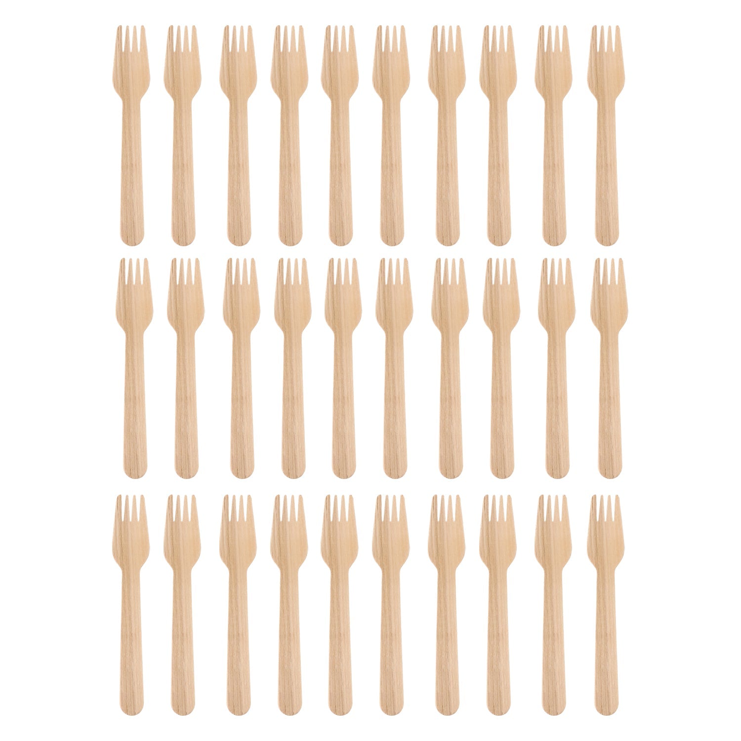 Close-up of smooth, splinter-free tines on 160mm wooden fork