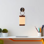 Stylish rectangular wooden key holder attached to a rust-resistant metal ring
