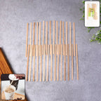 Freshee brand wooden coffee stirrers pack showing natural wood texture