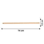 Size comparison of eco-friendly wooden stir sticks for coffee