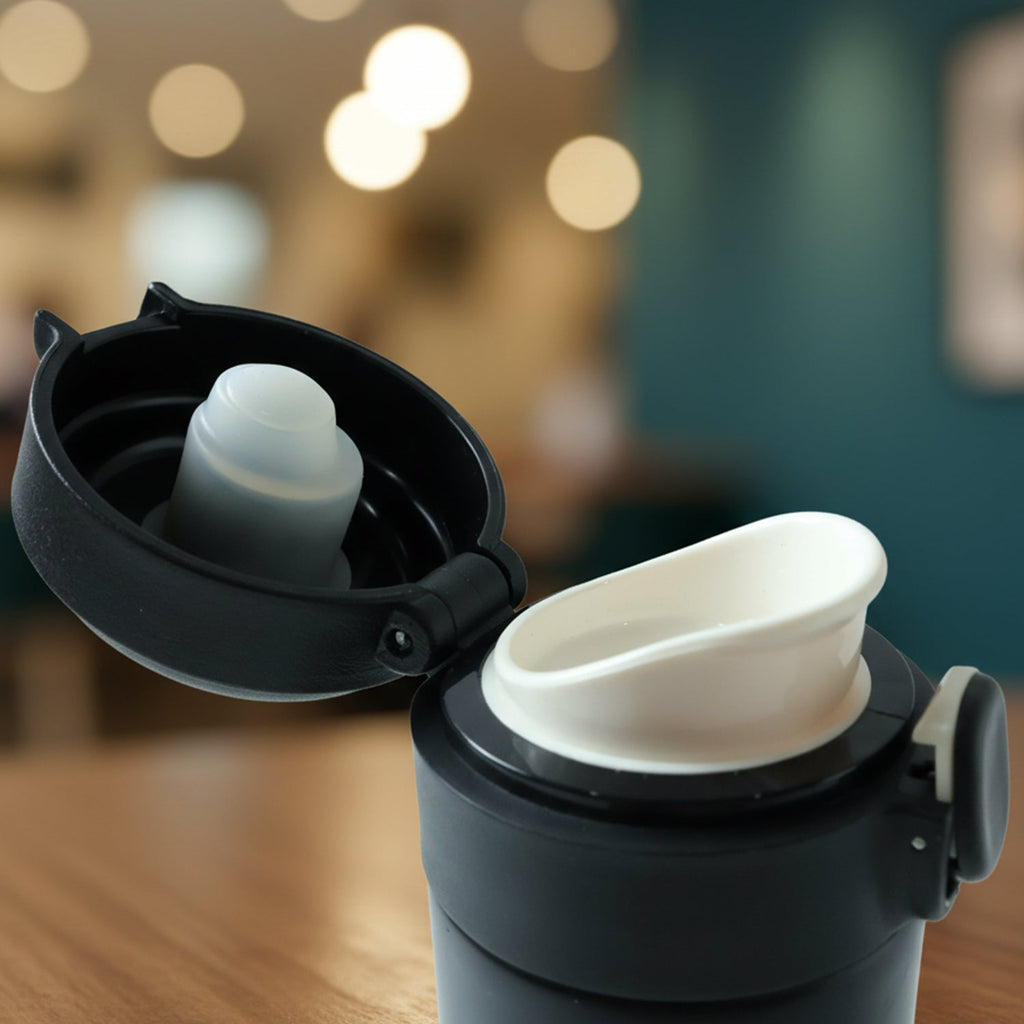 Durable insulated water bottle for hot and cold beverages