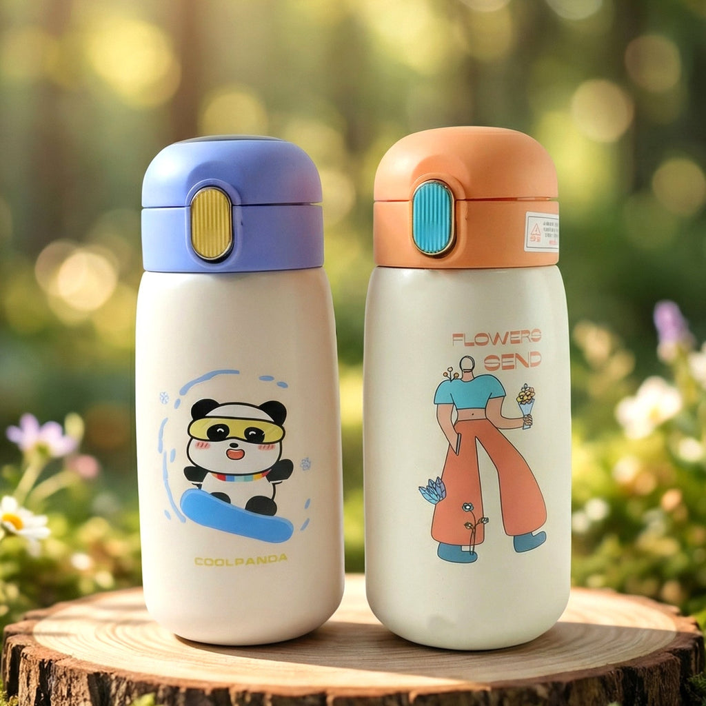 Reusable stainless steel water bottle for children