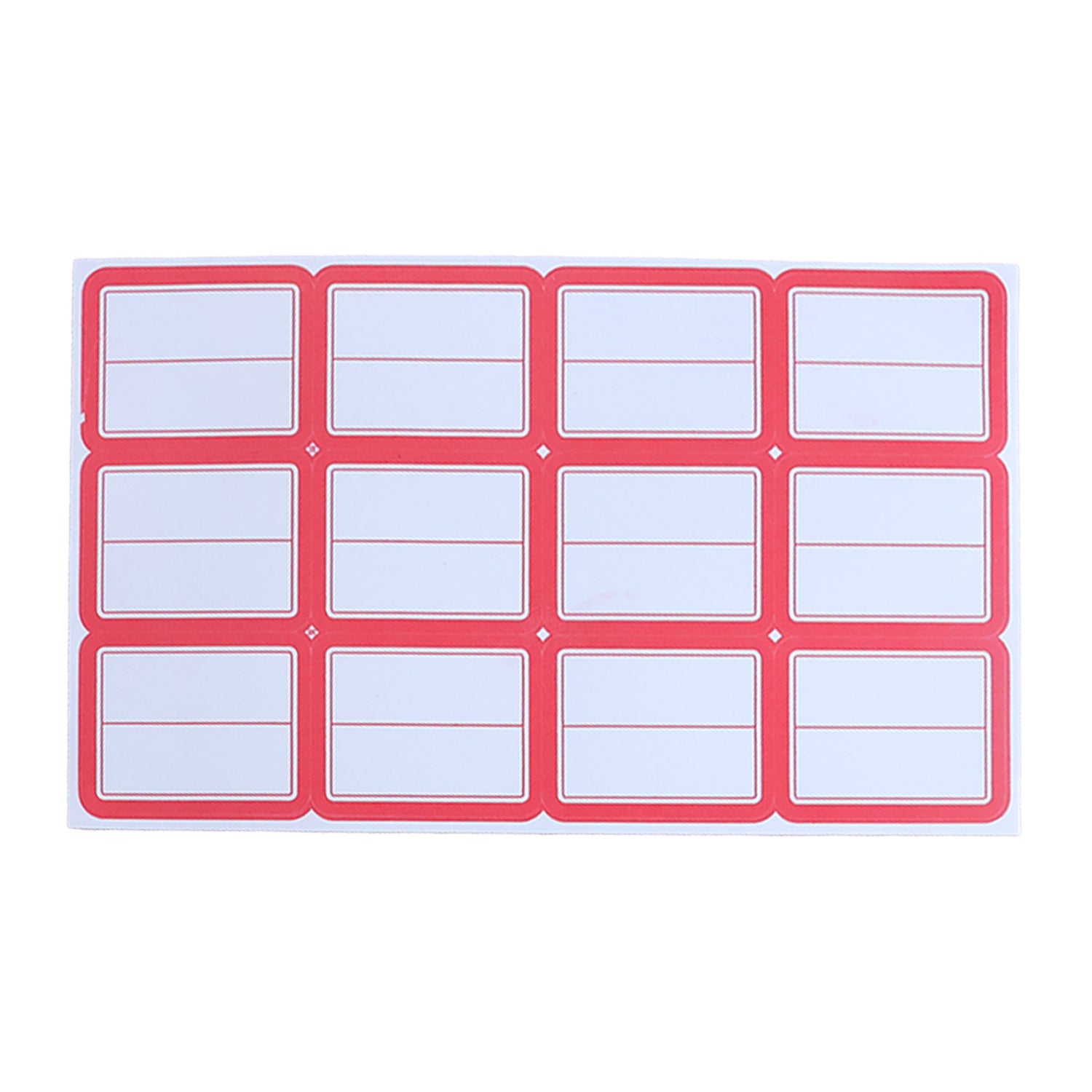 Office writable label sheets to label folders and office supplies