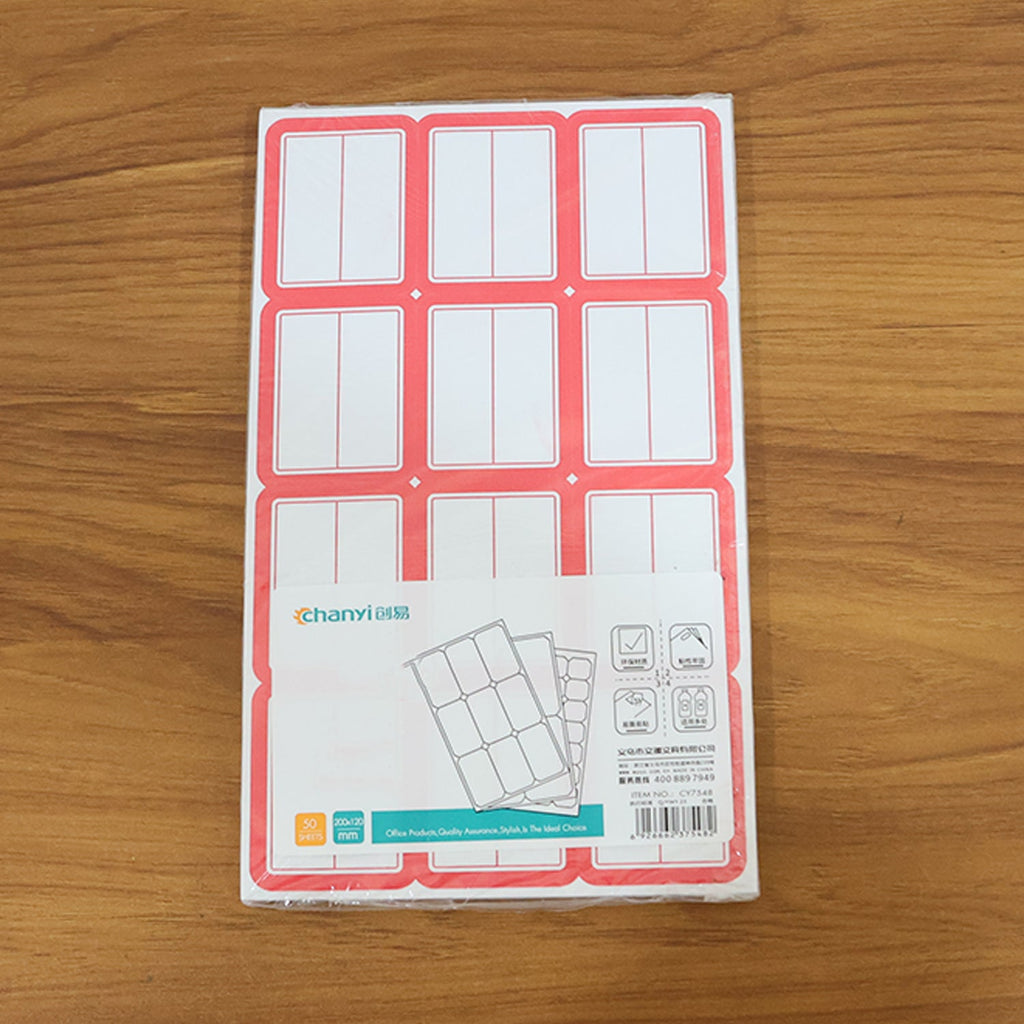 Blank label sticker sheets with writable surface for versatile labeling