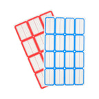 Label stickers applied on jars for home and office organization