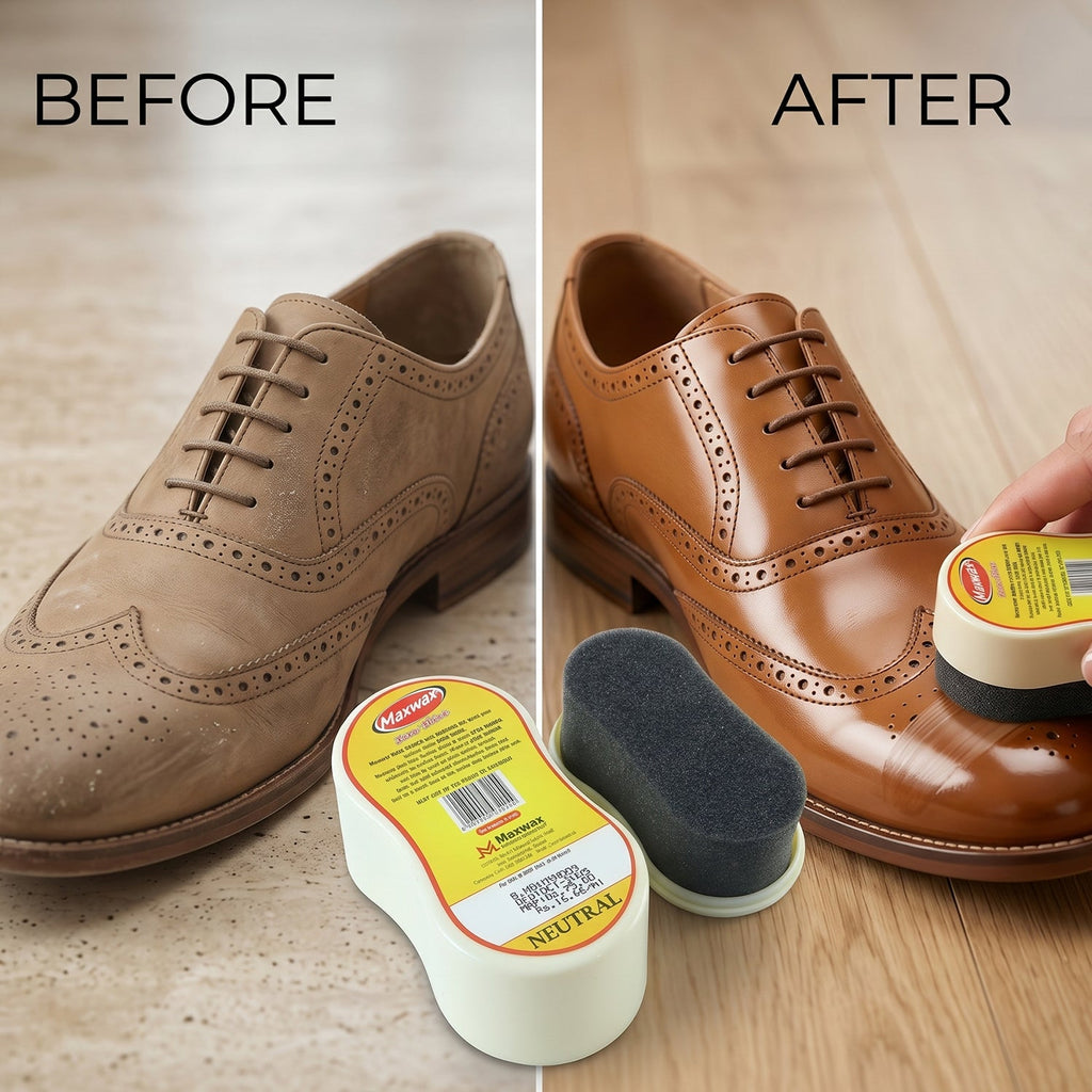 Travel-friendly shoe polish tool with sponge applicator