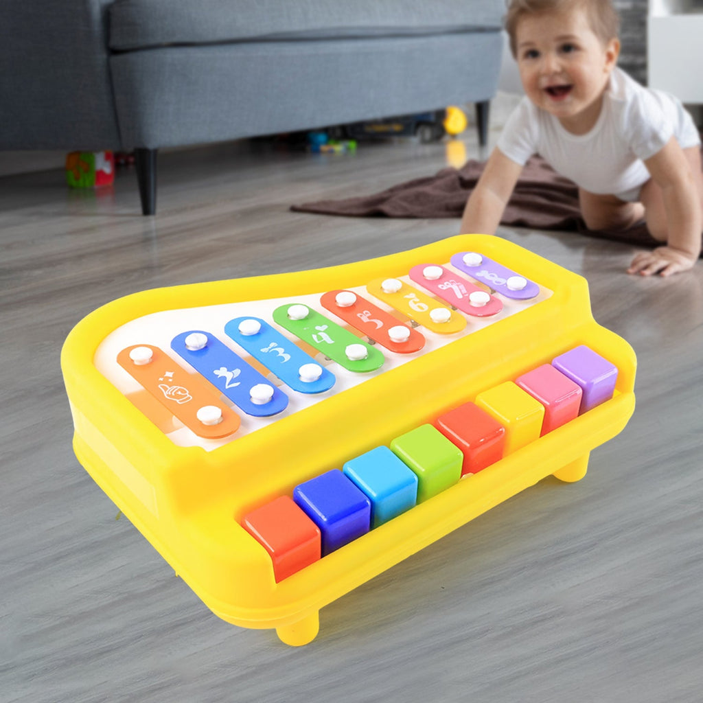 Child-friendly baby musical piano toy with xylophone bars and keys