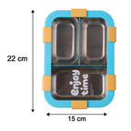 Compact food storage lunch box with multiple compartments