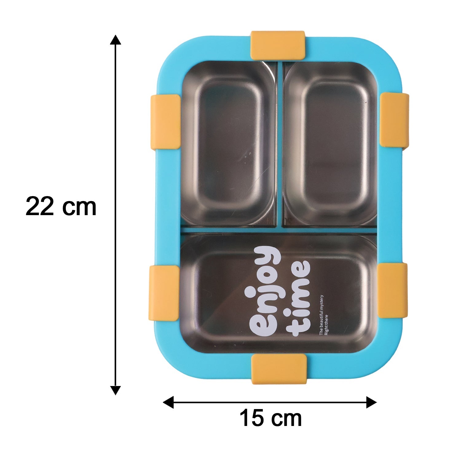 Compact food storage lunch box with multiple compartments