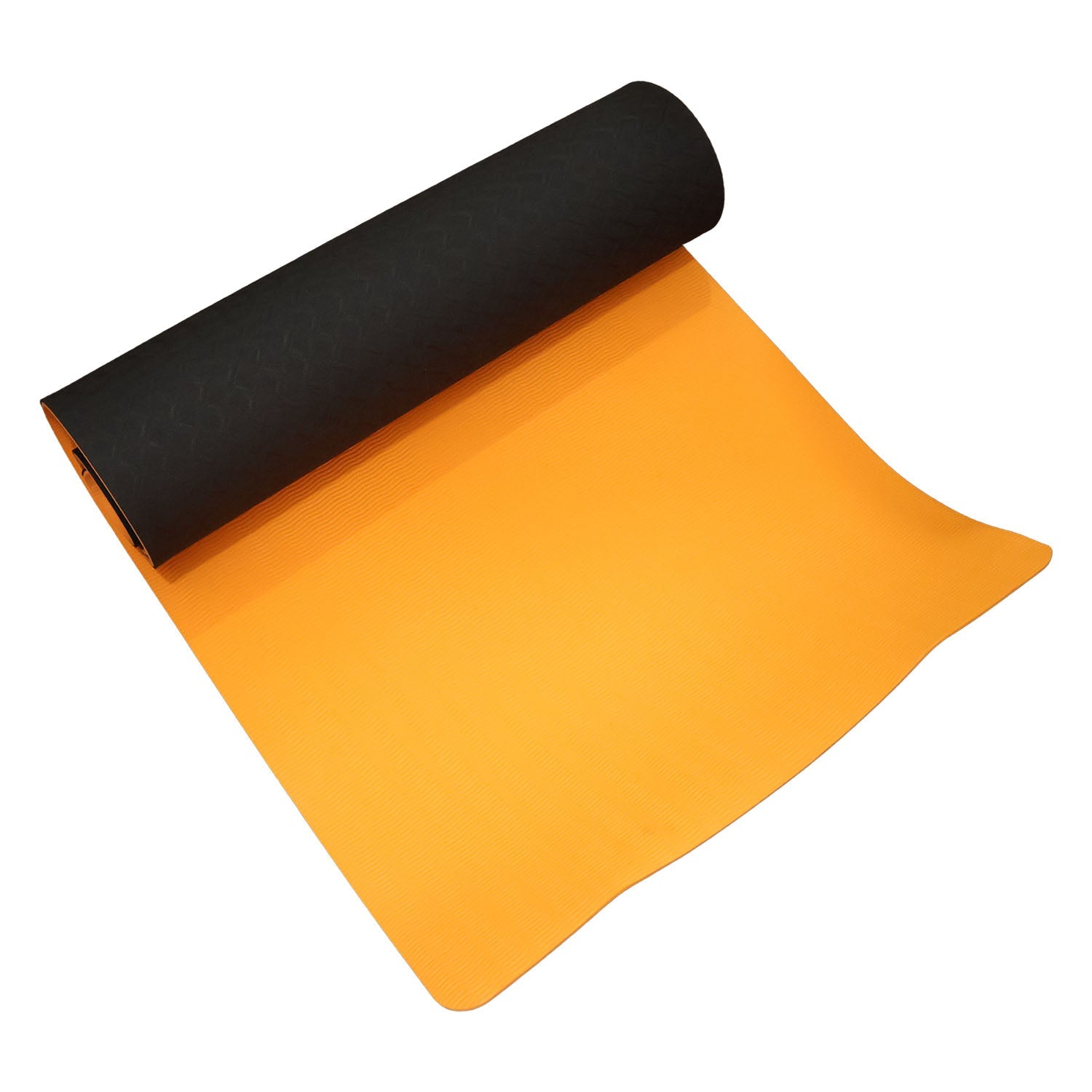 Portable yoga mat easy to roll and carry for home and travel fitness