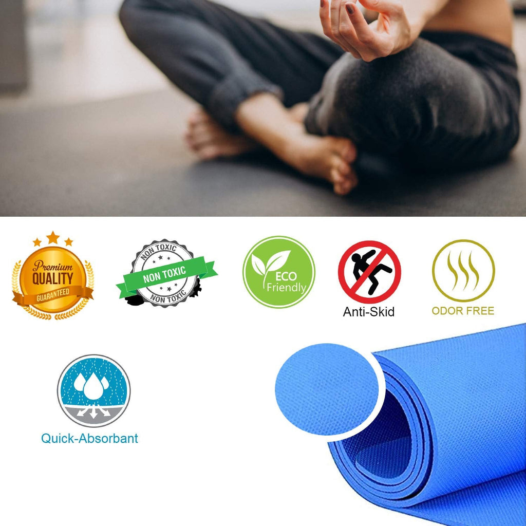 Exercise mat with cushioned design for joint support during workouts