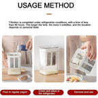 Detailed components of yogurt maker including lid, container, and strainer basket.